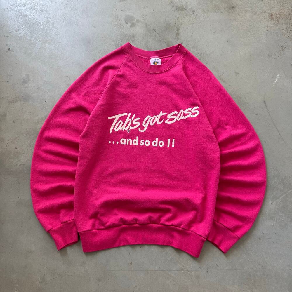 Vintage 80’s Tab’s Got Sass Soda Promo Retro Crewneck Sweatshirt Size Women’s M